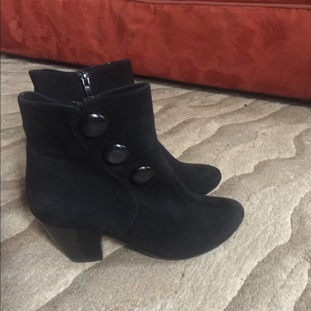 Black booties.